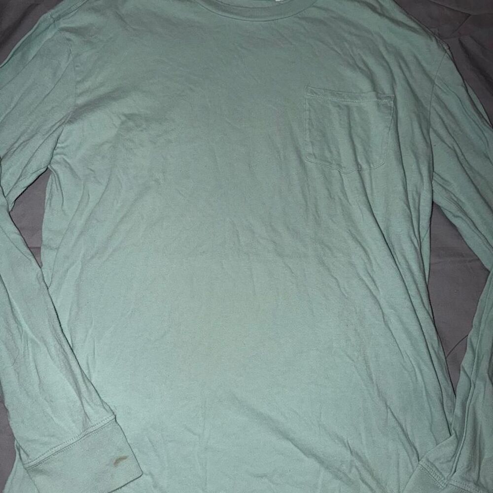 Pacsun Men's Green and Blue Shirt